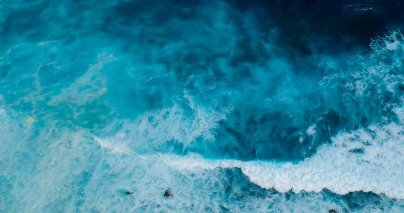 Turquoise,Ocean,Sea,Water,White,Wave,Splashing,Deep,Blue,Sea.